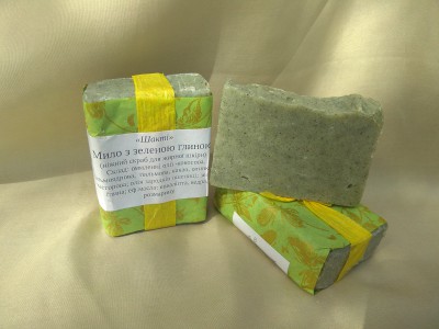 Мыло с зеленой глиной